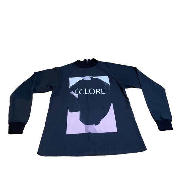 Zara Eclore long sleeve black blouse top. - Picture 4 of 7